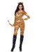 Leg Avenue 2 Piece Wild Tigress Catsuit With Tail And Matching Ear Headband, Orange/Black, Small/Medium