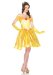 Leg Avenue Disney 2Pc.Princess Belle Off The Shoulder Satin Dress and Headpiece, Yellow, Small