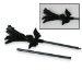 Black Feather Costume Witch Broom