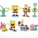 Spongebob SquarePants 8 Piece Play Set with 8 SpongeBob Figures Featuring Squidward, Sandy Cheeks, Patrick Star, Mr. Krabs, Plankton, and Gary
