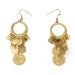 Gold Coin Earrings Costume Accessory