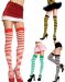 Opaque Striped Thigh Highs