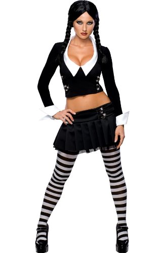 Addams Family Secret Wishes Wednesday Addams Costume, Black, M (6/10)