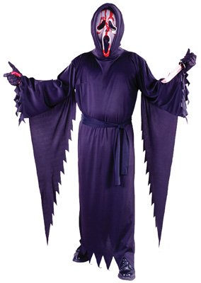 Adult Bleeding Zombie Ghost Face Costume – Standard – Chest Size 33-45