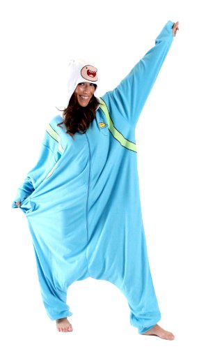 Adventure Time Finn the Human Hooded Kigurumi Pajama Costume