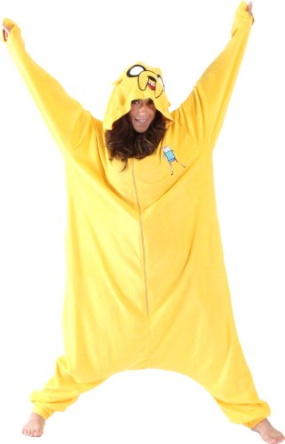 Adventure Time Jake the Dog Hooded Kigurumi One Piece Pajama Costume