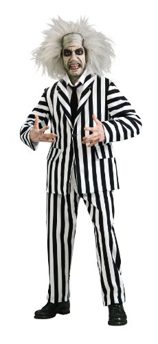 Beetlejuice Grand Heritage Collection Deluxe Costume, Black/White, Standard