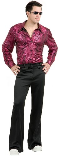 Black Disco Pants Adult Plus Size 42