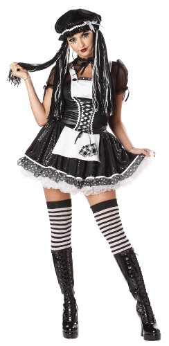 California Costumes Dreadful Doll Set, Black/White, Medium