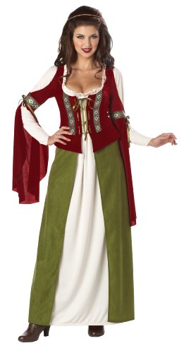 California Costumes Maid Marian Dress, Red/Olive, X-Large Costume