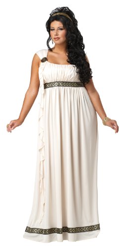 California Costumes Plus-Size Olympic Goddess Dress, Cream, 1XL (16-18) Costume
