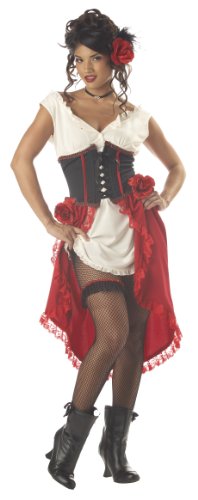California Costumes Women’s Cantina Gal Costume, Ivory/Red/Black, Small