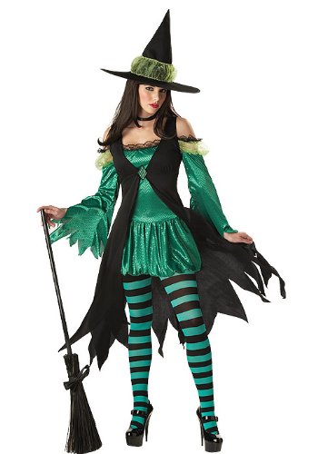 California Costumes Women’s Emerald Witch Adult, Black/Green, X-Small