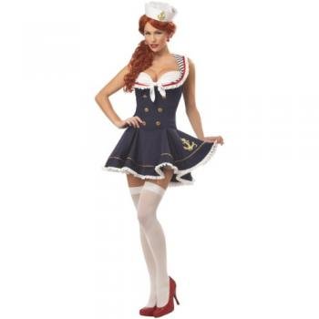 California Costumes Women’s Nautical Doll Costume,Navy,Small