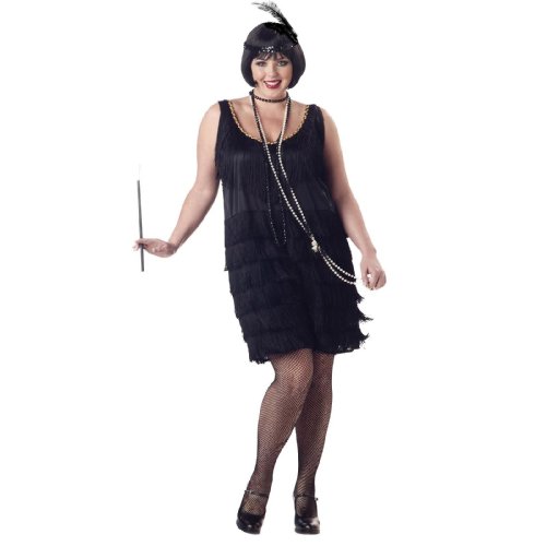 California Costumes Women’s Plus-Size Fashion Flapper Plus, Black, 3XL (20-22)