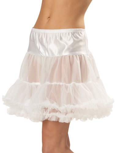 California Costumes Women’s Ruffled Pettiskirt,White,Small/Medium