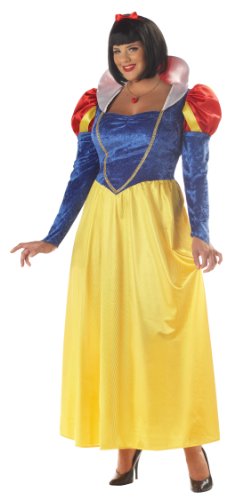 California Costumes Women’s Snow White Costume, Blue/Yellow, 1XL (16-18)