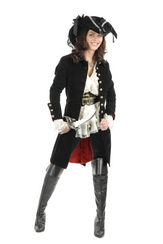 Charades Women’s Pirate Vixen Jacket, Black, Large