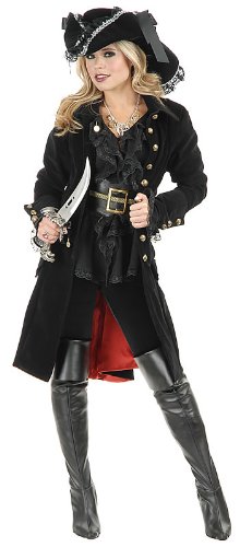 Charades Women’s Pirate Vixen Jacket, Black, X-Large