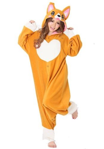 Corgi Kigurumi – Adult “Corgi Dog” Fancy Dress Costume, One Size Fits All