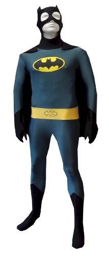 DC Comics Batman Costume Zentai Bodysuit Body Stocking with Cape for men (Medium)