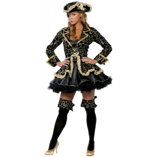 Deluxe Pirate Costume – Small/Medium – Dress Size 2-6