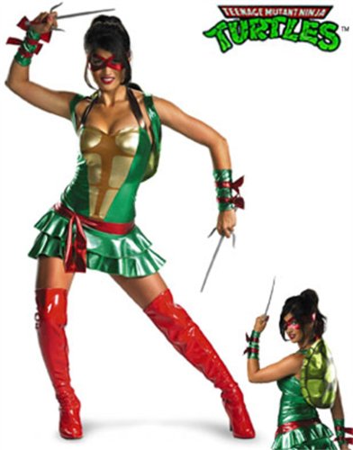 Disguise Sassy Deluxe Raphael, Green/Gold/Brown/Red, Small (4-6) Costume