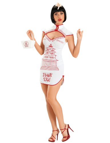 Escante Women’s Chinese Take Out, White/red, Large