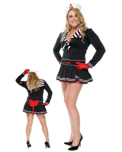 Forplay Women’s Deckhand Darling Adult Sized Costumes, Black, Plus Size