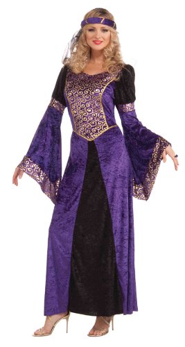 Forum Medieval Maiden Deluxe Costume, Purple/Black, Standard