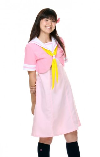 High School Uniform Short Sleeve Pink-Small