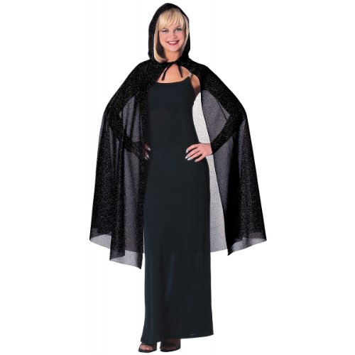 Hooded Glitter Cape Costume Accessory