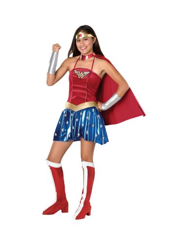Justice League Teen Wonder Woman Costume, Red, Teen