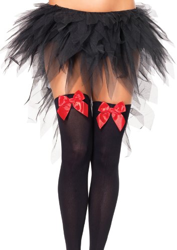 Leg Avenue Women’s Witchy Tulle Skirt with Train, Black, One Size
