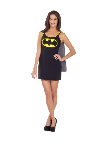 Rubie’s DC Comics Justice League Superhero Style Teen Dress with Cape Batgirl, Black, Small Costume