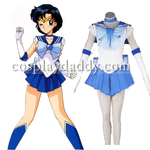 Sailor Moon Mercury full set Cosplay Costume Customized Any Size