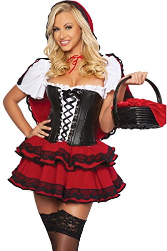 3WISHES ‘Wolf Bait Costume’ Sexy Red Riding Hood Costumes for Women