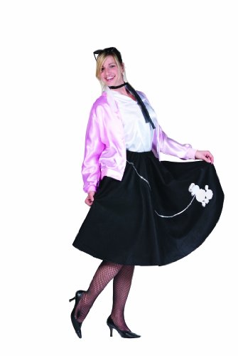 50’s Pink Lady Costume, Black, Adult Plus (16-20)
