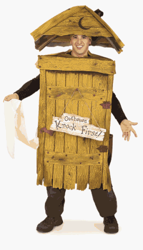 Adult Outhouse Funny Costume-One size fits most adults