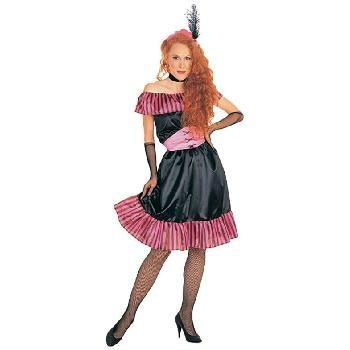 Adult Saloon Girl Costume, Ladies Standard (Up to Dress size 12)