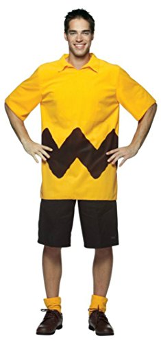 Adults Mens Funny Cartoons Charlie Brown Kit Peanuts Fancy Halloween Costume