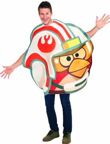 Angry Birds Star Wars Luke Fighter Pilot Adult Costume, Multicolor, One Size