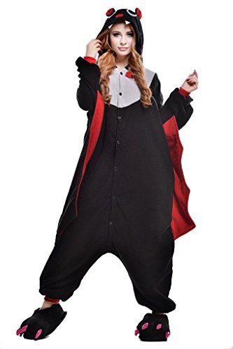 Bat Kigurumi Pajamas Cosplay Costume Unisex Animal Hoodies Sleepwear Small