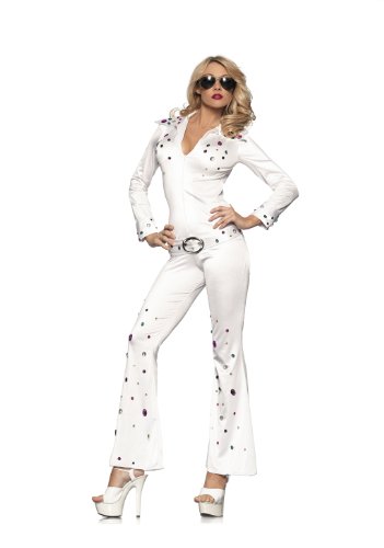 Be Wicked Costumes Women’s Viva Las Vegas Costume, White, Medium/Large