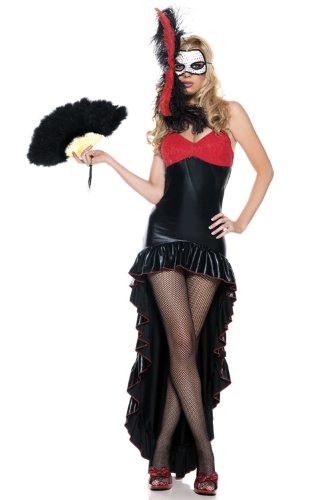 Be Wicked Mysterious Dancer Costume, Red/Black, Medium/Large