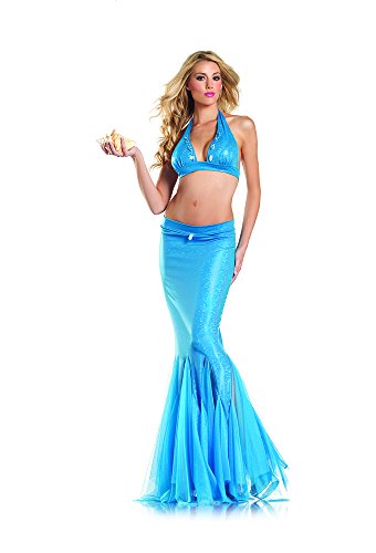 Be Wicked Women’s 2 Piece Mermaid, Blue, Medium/Large