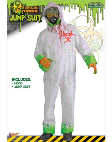 Biohazard Zombie White Jumpsuit Adult Costume