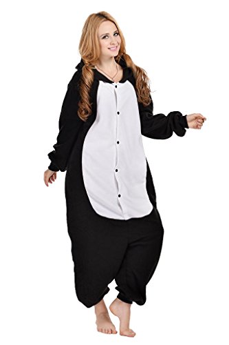 Black Cat Kigurumi Pajamas Cosplay Costume Unisex Animal Hoodies Sleepwear Large