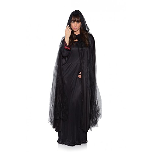 Black Tattered Full Length Ghost Cape