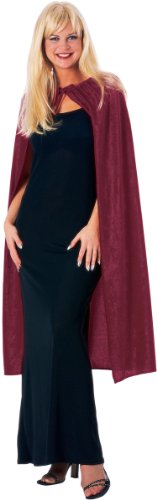 Burgundy 45 Inch Panne Velvet Cape